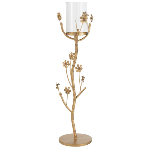 [171718-BB] Gold Ornate Candle Holder 26in