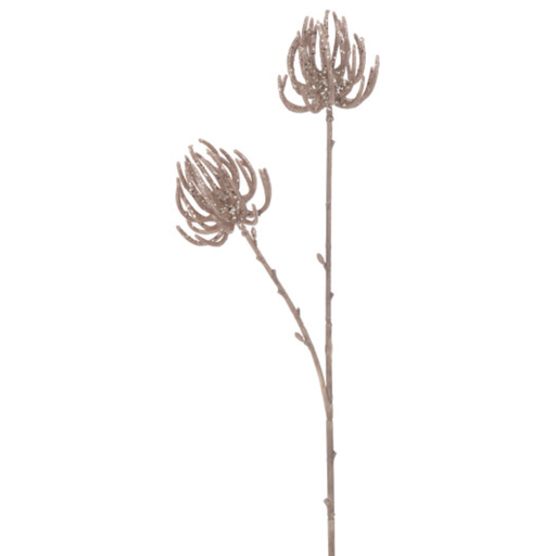 [171771-BB] Glittered Flower Branch Light  Pink 28in