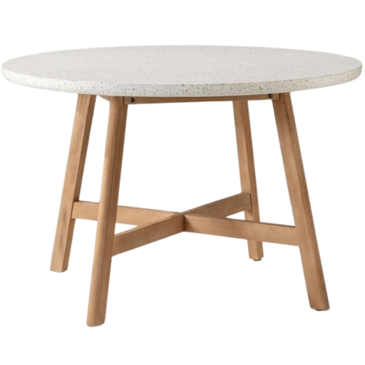 [171843-BB] Bali Round Table with Terrazzo Top 59in