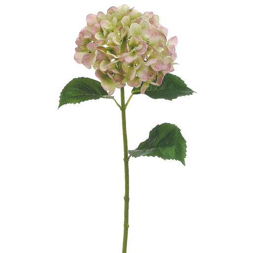 [171870-BB] Hydrangea Spray Green & Pink 31in