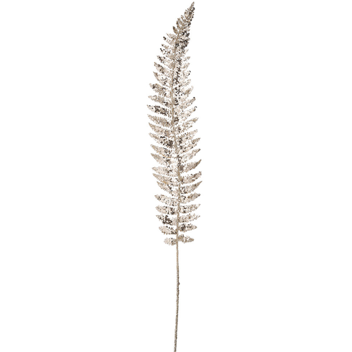 [171983-BB] Glittered Fern Spray Champagne 39in
