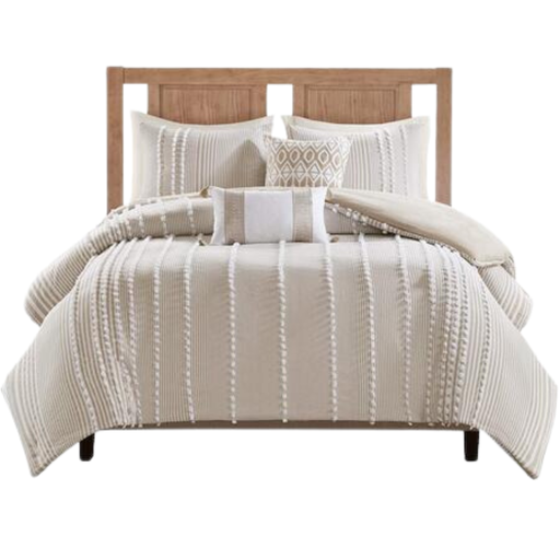 [172098-BB] Anslee 3 Piece Cotton Yarn Dyed Duvet Queen