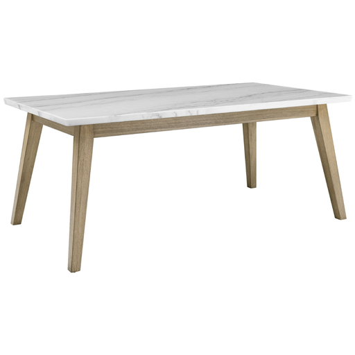 [172179-BB] Vida 72" White Marble Top Dining Table