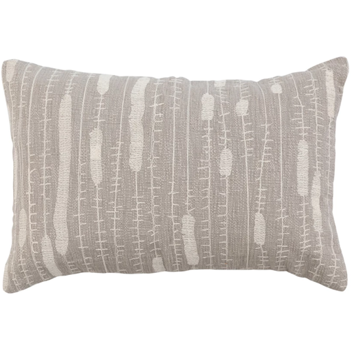 [172638-BB] Cotton Lumbar Embroidered Pillow 16x24in
