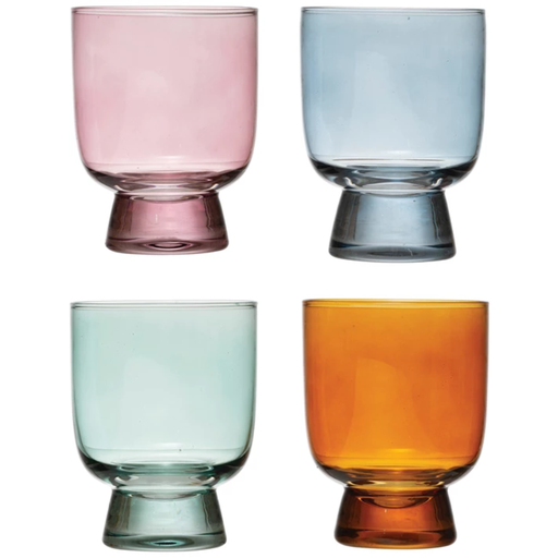[172648-BB] Drinking Glass, 4 Colors 6 oz.