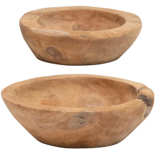 [172656-BB] Teakwood Bowls, Set of 2
