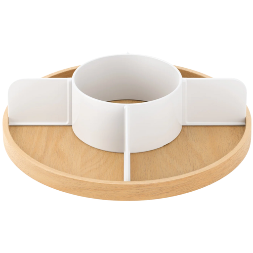 [172771-BB] Bellwood Lazy Susan Divided White/Natural