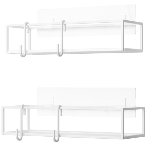 [172775-BB] Cubiko Shower Bin Set of 2 White