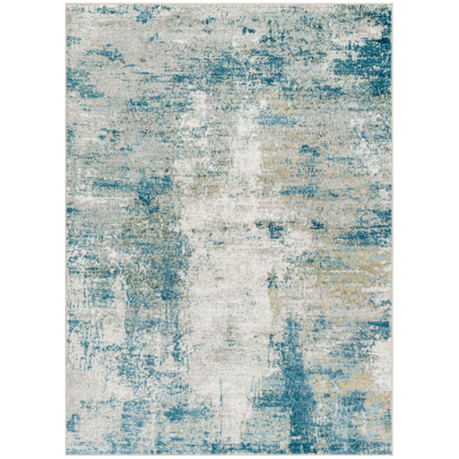 [173259-BB] San Francisco Blue Abstract Rug 5x7