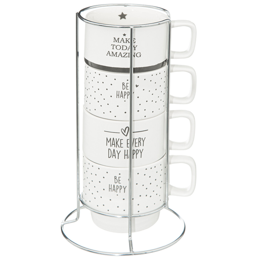 [173355-BB] Happy Mugs Rack Set 5pc