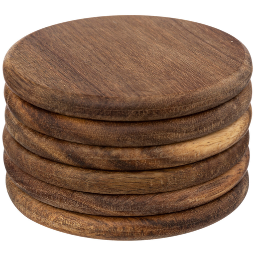 [173364-BB] Acacia Coasters 6pc