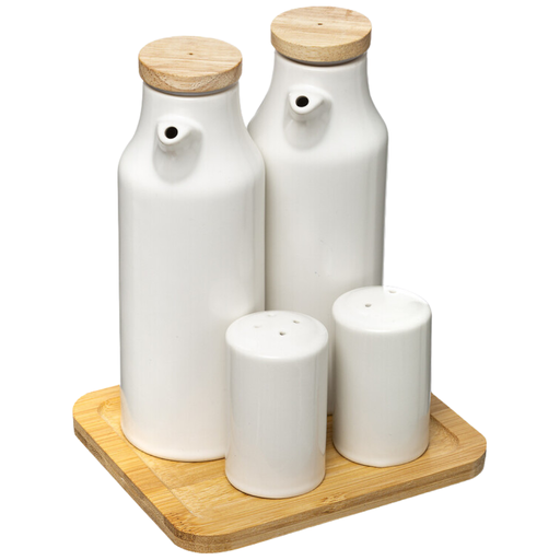 [173390-BB] Ceramic Deluxe Condiment Set