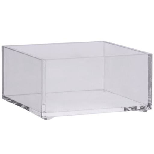 [173424-BB] Square Storage Tray Clear 4in