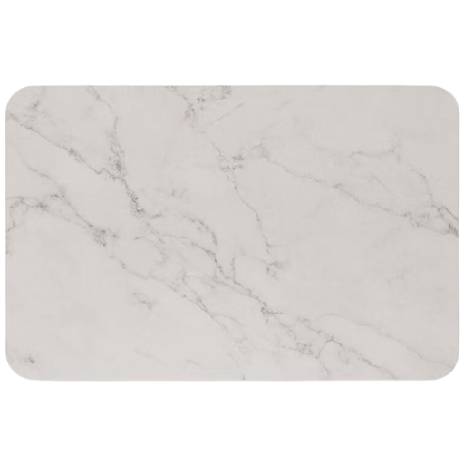 [173432-BB] Diatomite Bathmat White Marble Look