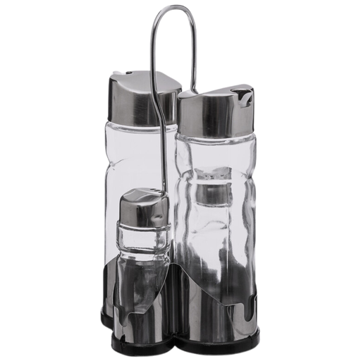 [173450-BB] Glass Deluxe Condiment Set