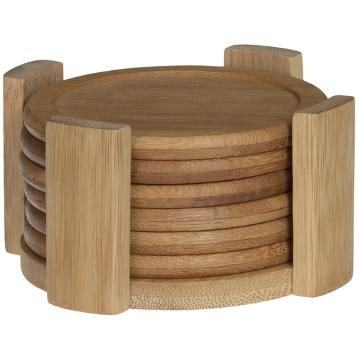 [173483-BB] Bamboo Coasters 7pc
