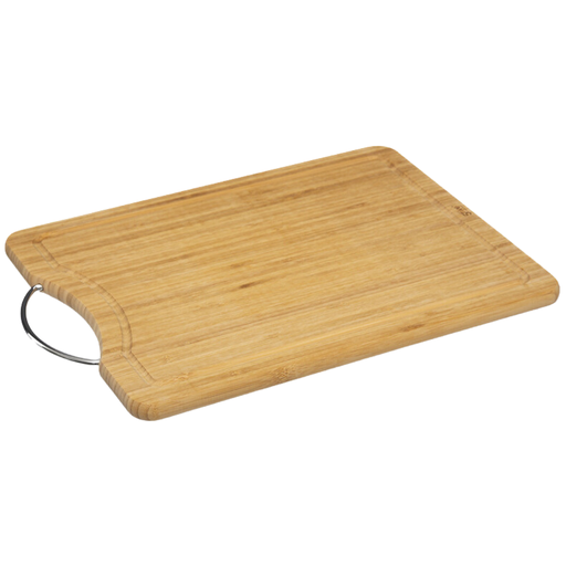 [173525-BB] Bamboo Cutting Board with Stainless Steel Handle 42cmx30cm