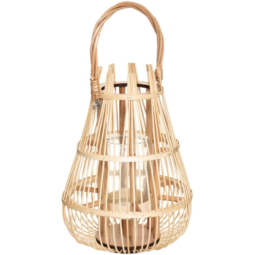 [173796-BB] Basket Lantern with Handle 15in