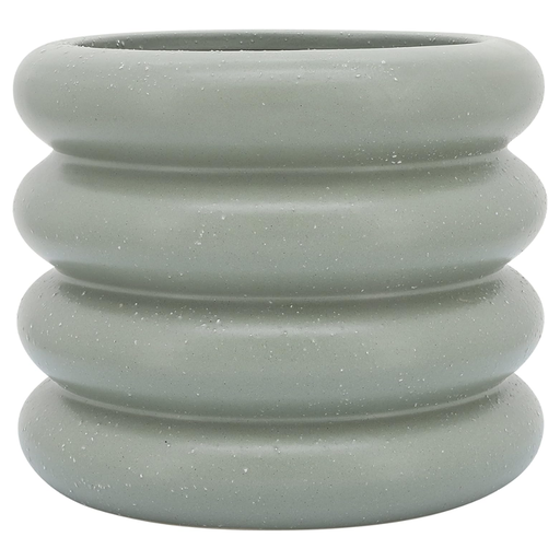 [173825-BB] Ceramic Bibendum Planter Green 10in