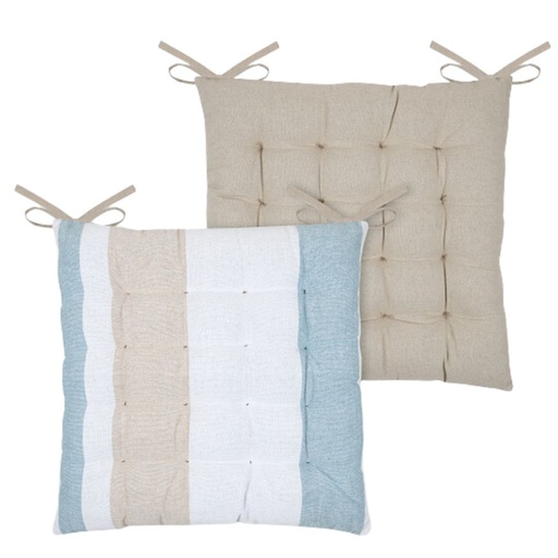 [173925-BB] Bandol Chair Pad Blue 15x15in