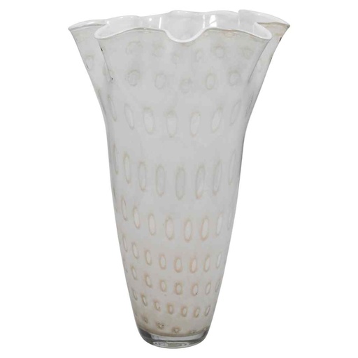 [174224-BB] Meira Ivory Bouquet Glass Vase 20in
