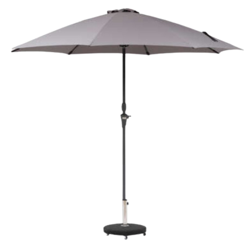 [173759K-BB] Sisko Grey Outdoor Umbrella 9ft with Base