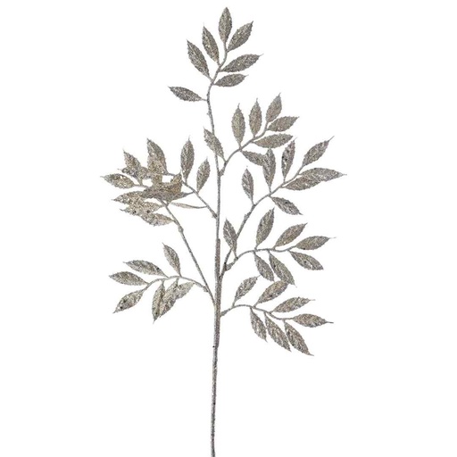 [174414-BB] Glitter Fern Spray Champagne 32in