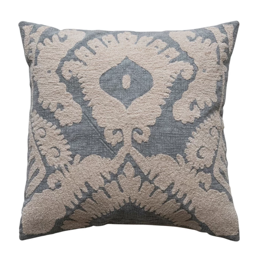 [174704-BB] Embroidered Damask Pillow 20in