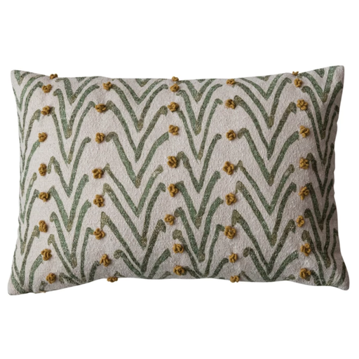 [174705-BB] Floral Lumbar Pillow 24x16in