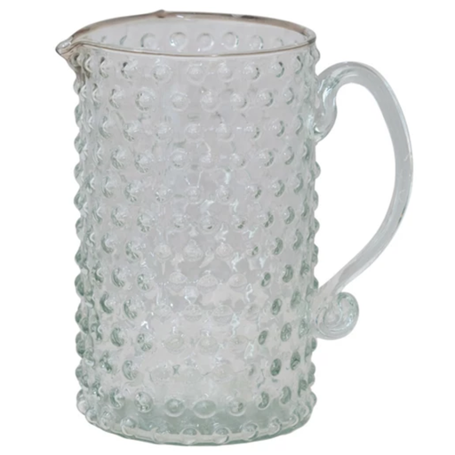 [174713-BB] Hobnail Glass Pitcher 7.25in