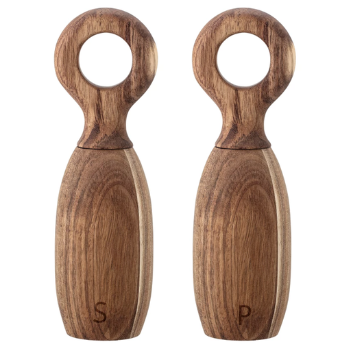 [174720-BB] Loop Acacia Wood Salt & Pepper Mills Set