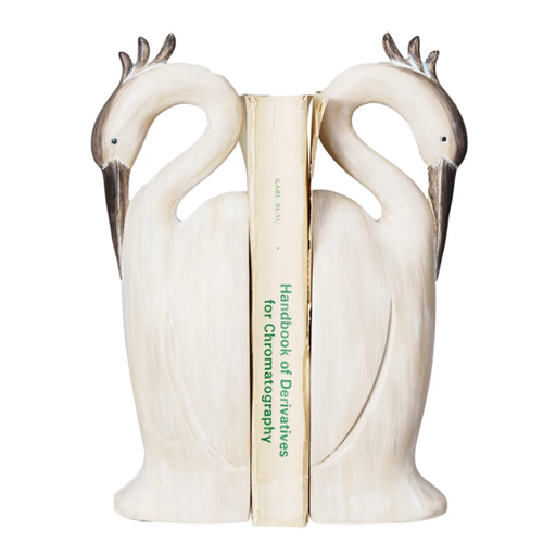 [174729-BB] Resin Heron Bookends Set of 2