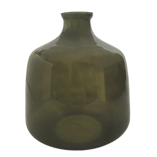 [174730-BB] Round Glass Vase 9in