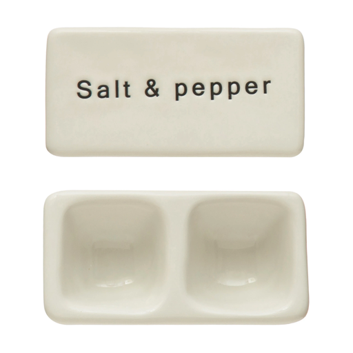 [174741-BB] Stoneware Salt & Pepper Pinch Pot