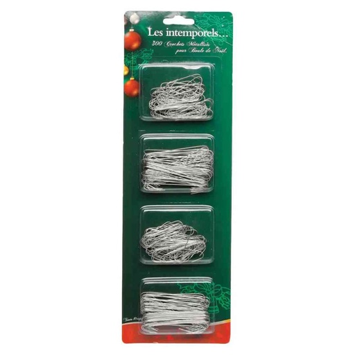 [174774-BB] Metal Christmas Ornament Hangers Set of 300