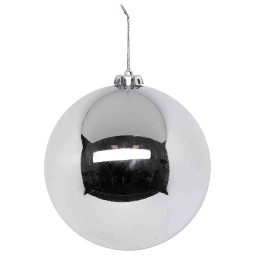[174804-BB] Silver Ball Ornament 6in