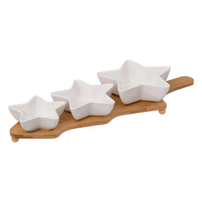 [174810-BB] Star Bamboo Serving Set