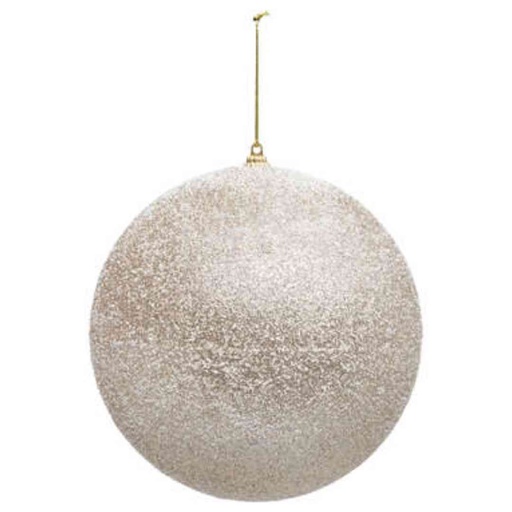 [174832-BB] Sequined  Ornament Champagne 6in