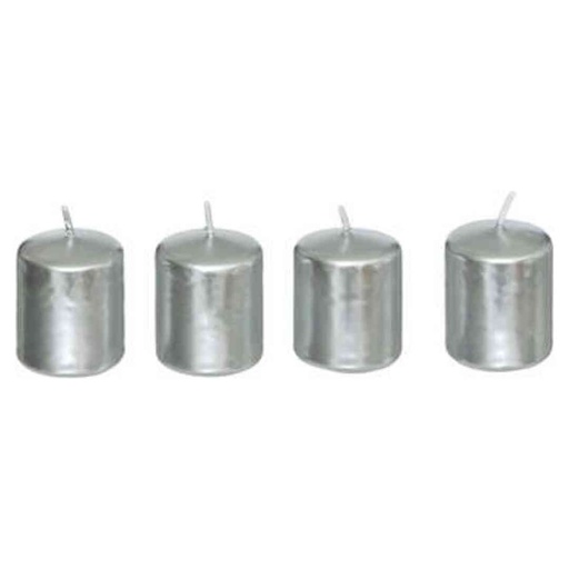 [174849-BB] Silver Votive Candles Set of 4