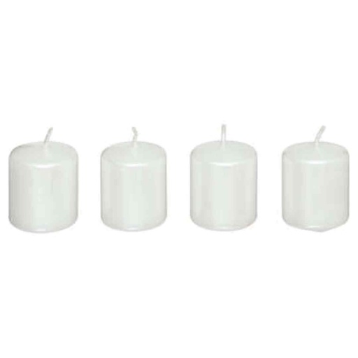 [174851-BB] White Votive Candles Set of 4