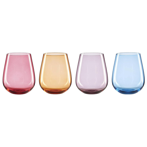 [174909-BB] Oneida True Colors Stemless Wine Glass 4pc