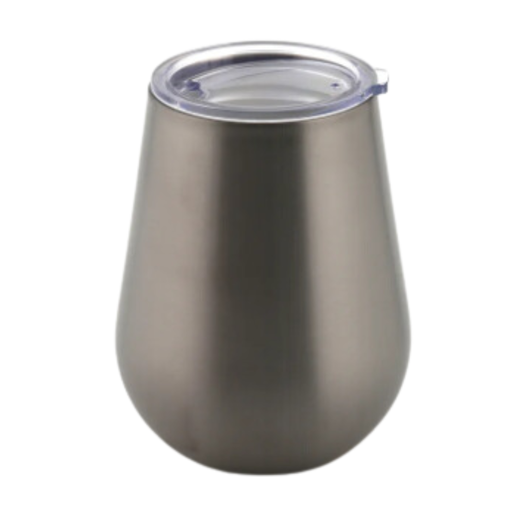 [174920-BB] Insulated Brushed Black Nickel Stemless Wine Glass 14oz