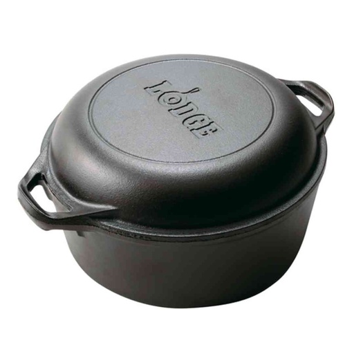 [175373-BB] Lodge 5 QT Double Dutch Oven