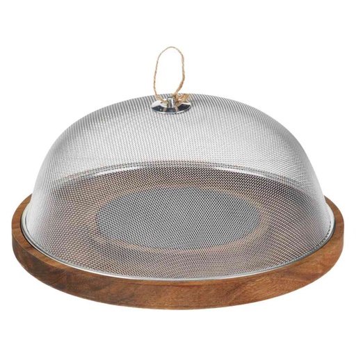 [175392-BB] Modern Manor Slate & Acacia Cheese Board With Dome