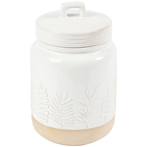 [175676-BB] Botanical Canister Natural Large 8in