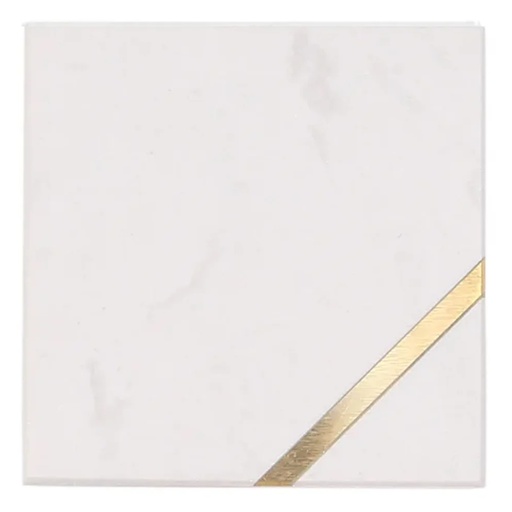 [175680-BB] Elite Marble Coaster Natural 4pc
