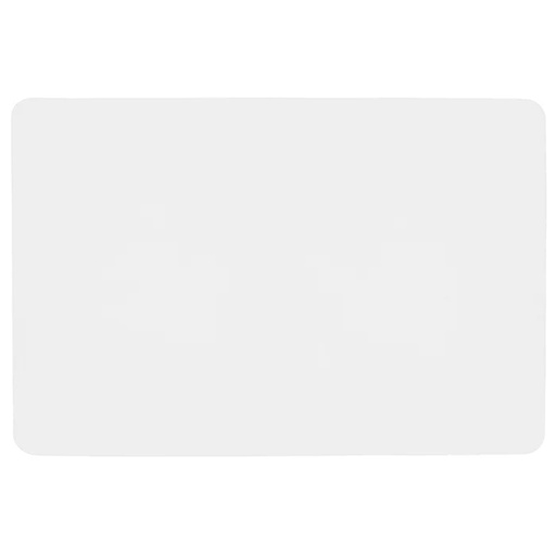 [175685-BB] Studio Leather Rectangle Placemat White
