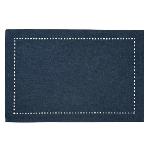 [175688-BB] Hemstitch Placemat Navy
