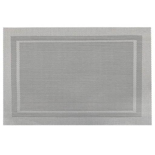 [175690-BB] Lustre Rectangle Placemat Silver
