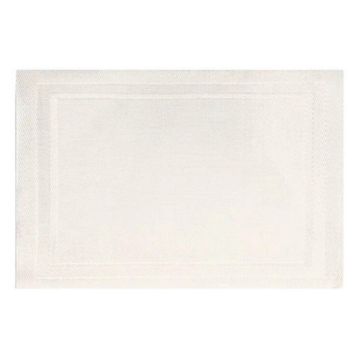 [175691-BB] Lustre Rectangle Placemat White
